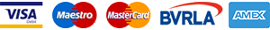 Visa - Maestro - MasterCard - American Express - BVRLA