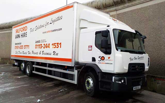 Hire a 26T GVW 6x2 Rigid Box Van With Tail Lift