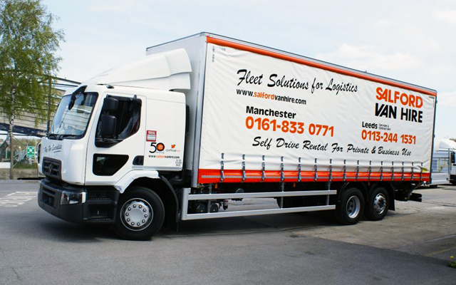 Hire a 26T GVW 6x2 Rigid Curtainsided With Tail Lift